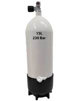 15L 230Bar flaske med enkelt ventil - ECS